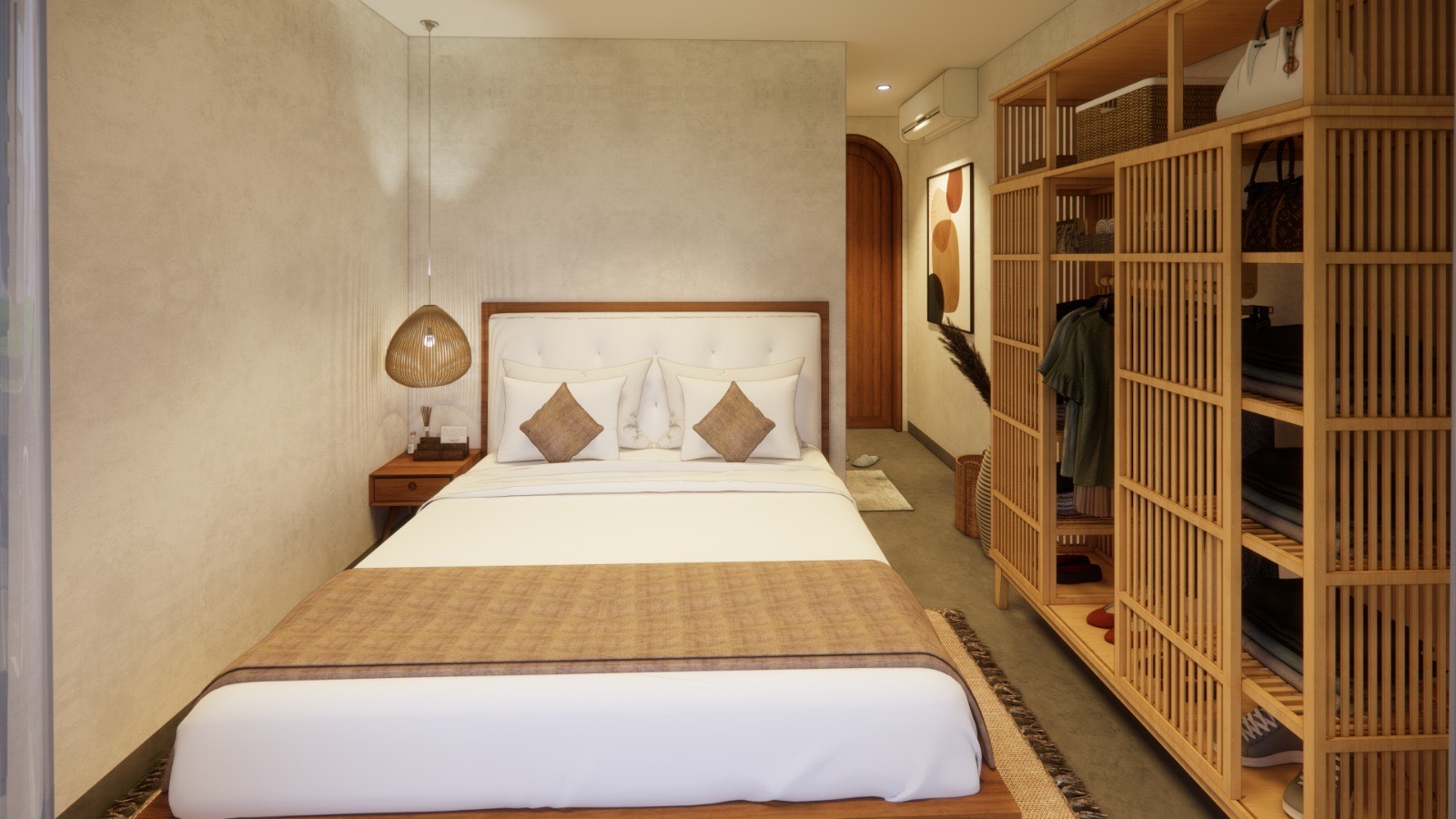 Villa Serenity master bedroom with premium amenities