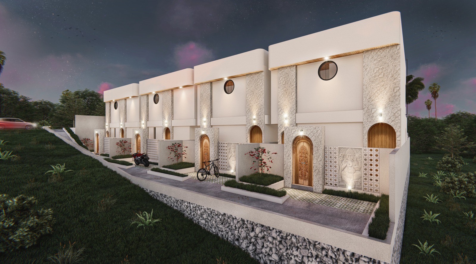 Premium villa architecture and outdoor living space, South Bali